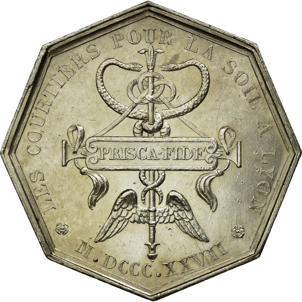 France, Token, Trades, 1827, AU(55-58), Silver