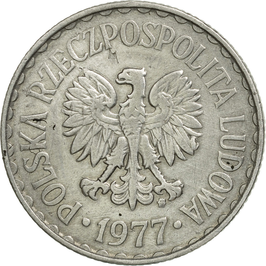 Moneta, Polska, Zloty, 1977, Warsaw, EF(40-45), Aluminium, KM:49.1