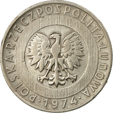 Moneta, Polonia, 20 Zlotych, 1974, BB, Rame-nichel, KM:67