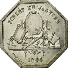 France, Token, Corporation des Miroitiers, ND (1844), Silver, AU(55-58)