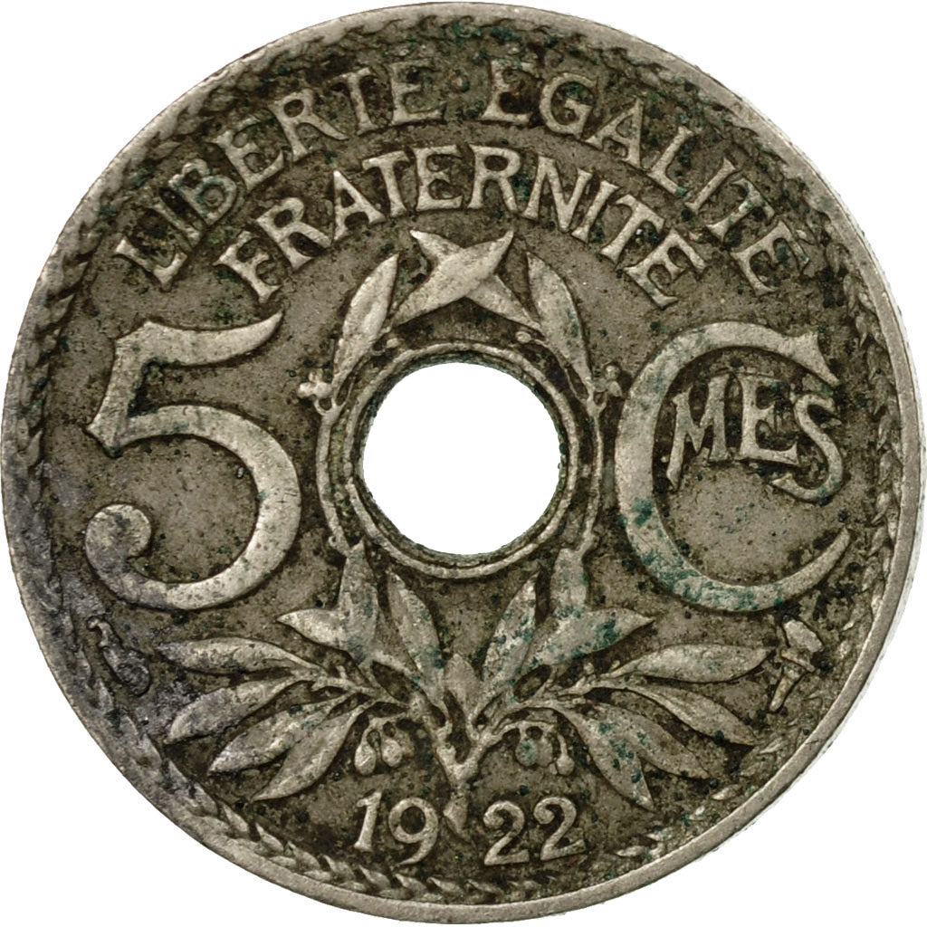 Coin, France, Lindauer, 5 Centimes, 1922, EF(40-45), Copper-nickel, KM:875