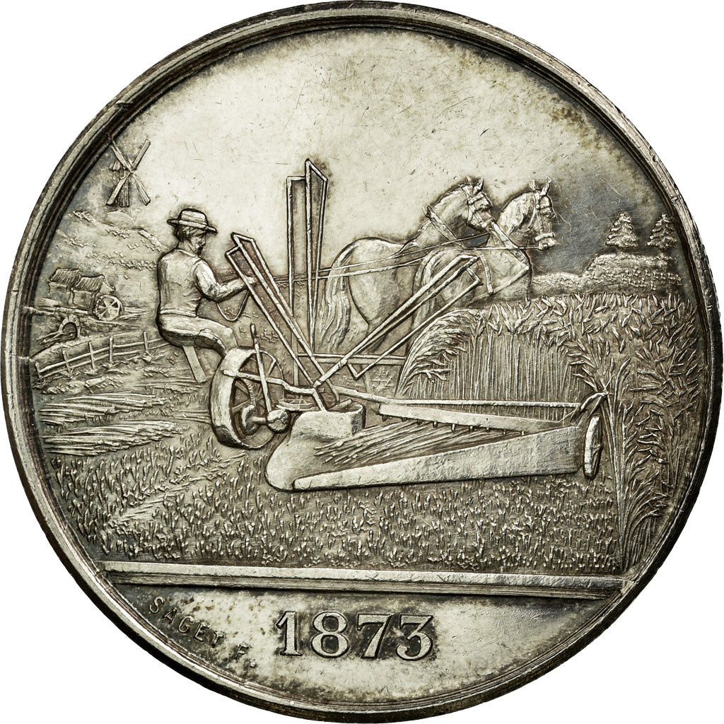 France, Token, Trades, 1873, AU(55-58), Silver