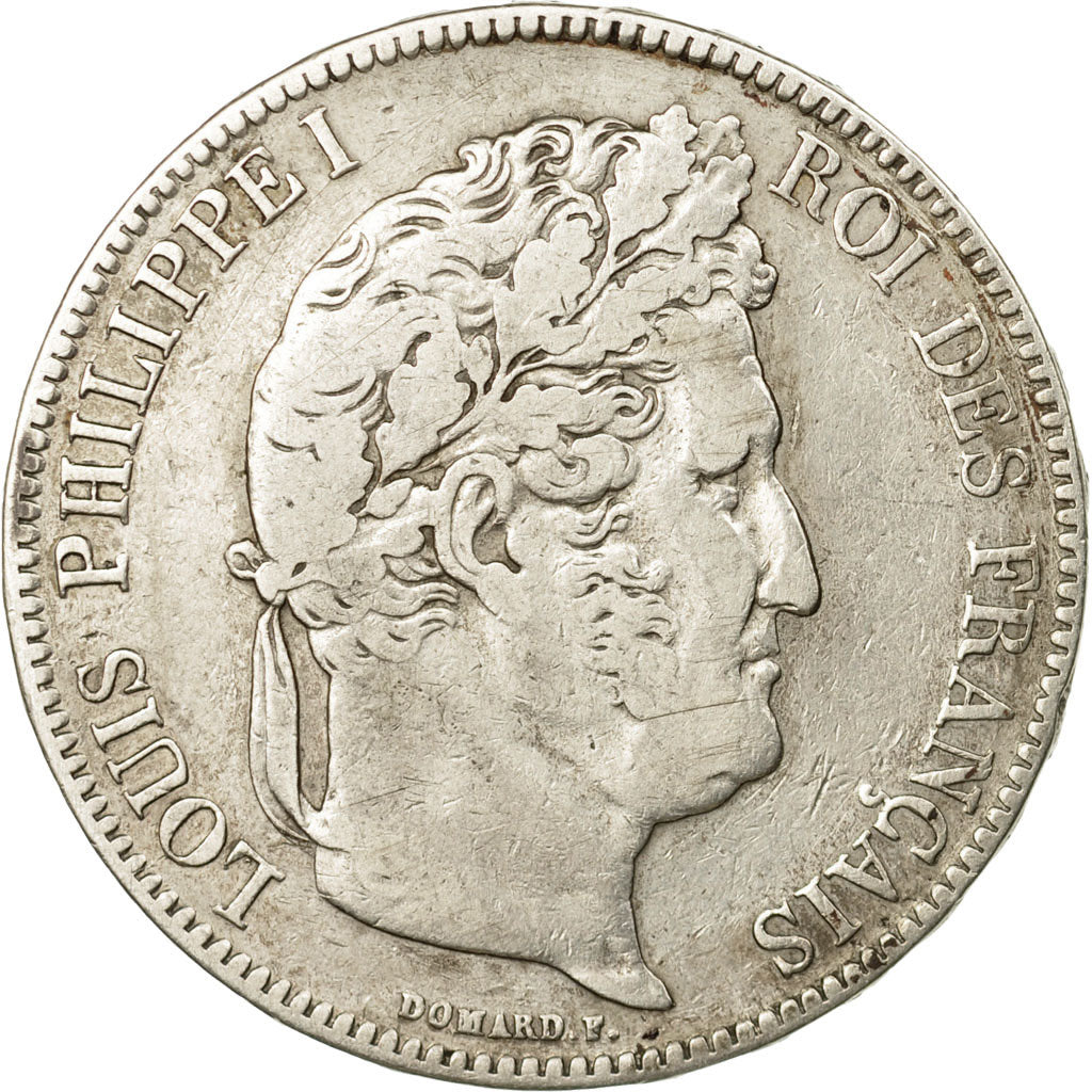 Moneta, Francja, Louis-Philippe, 5 Francs, 1837, Bordeaux, VF(30-35), Srebro