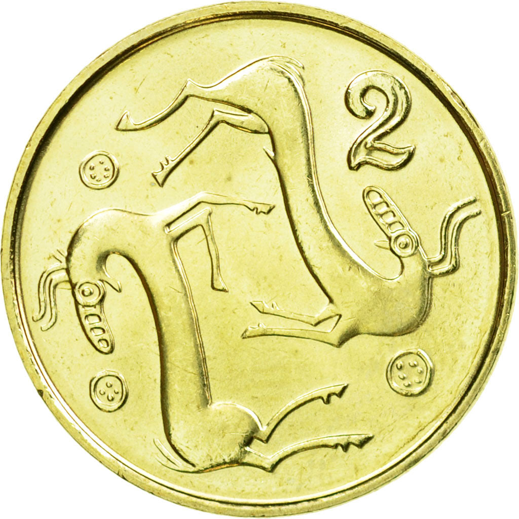 Moneda, Chipre, 2 Cents, 2003, SC, Níquel - latón, KM:54.3