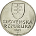 Münze, Slowakei, 2 Koruna, 2003, UNZ, Nickel plated steel, KM:13
