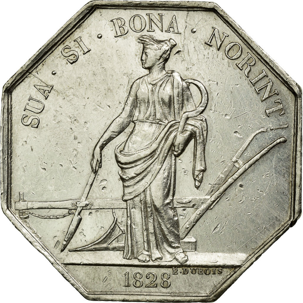 France, Token, Agriculture and Horticulture, 1828, EF(40-45), Silver