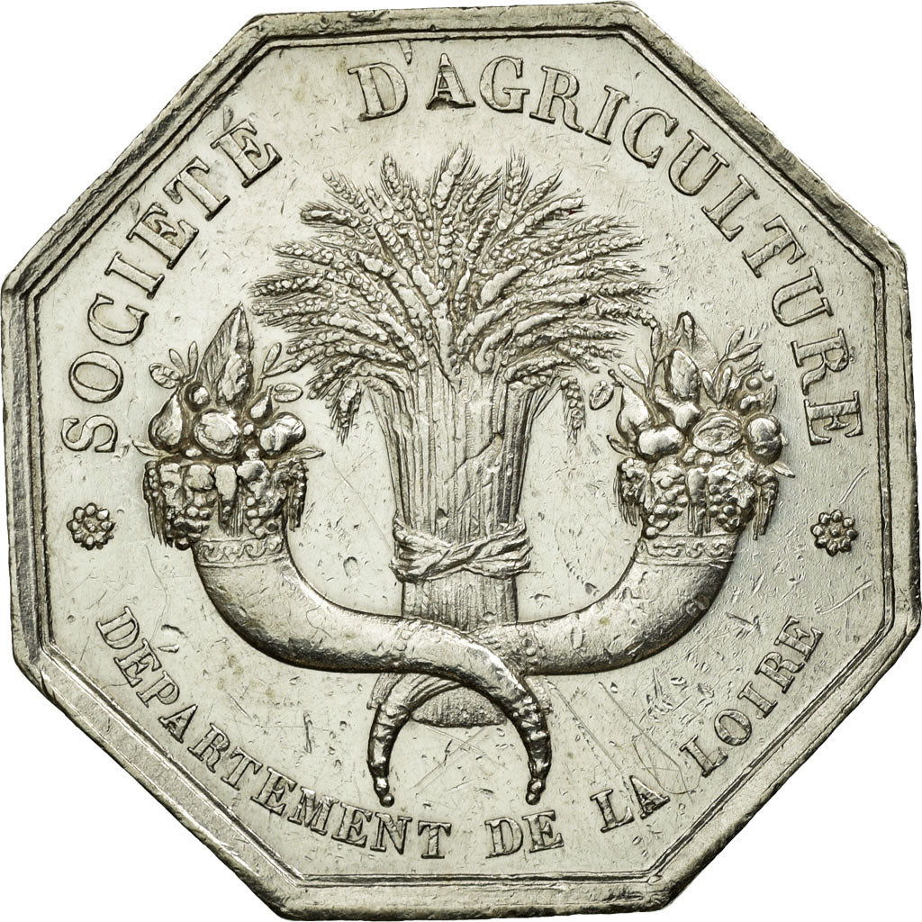France, Token, Agriculture and Horticulture, 1828, EF(40-45), Silver