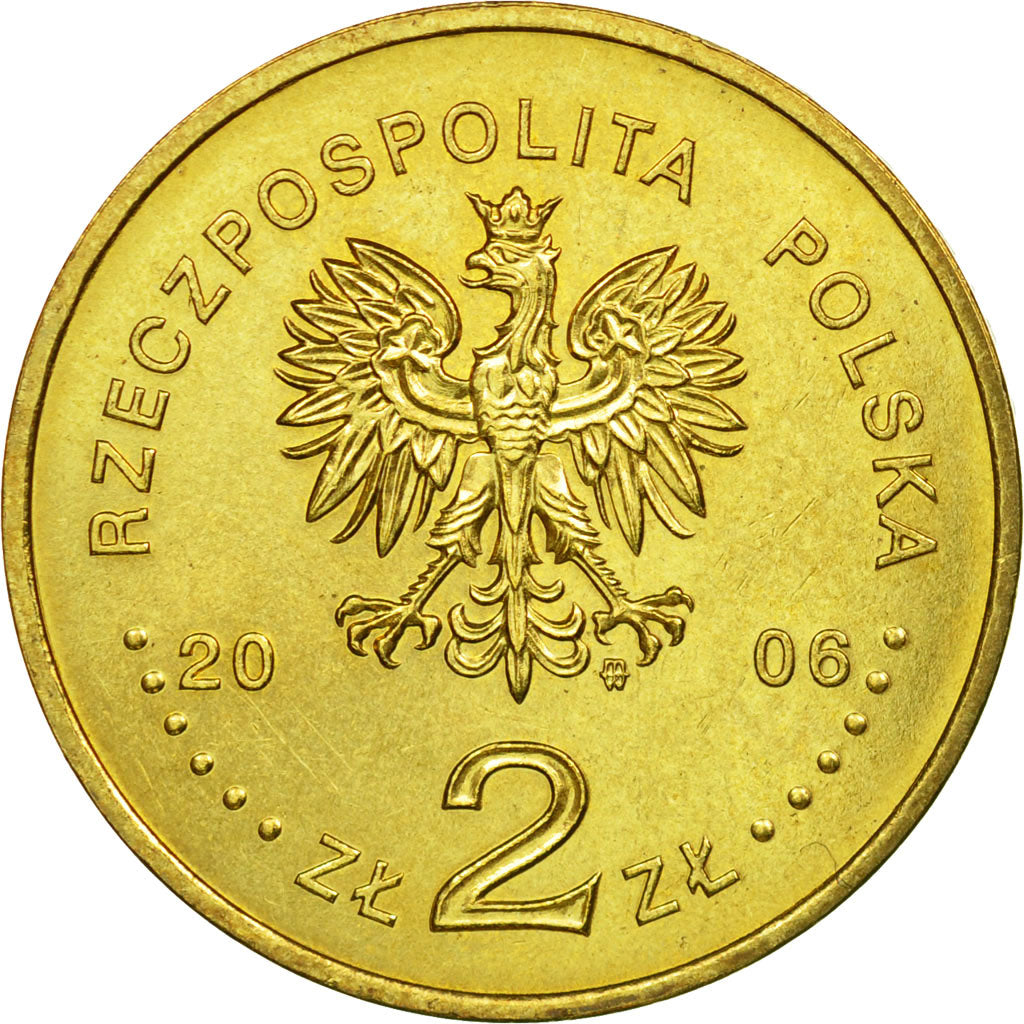 Coin, Poland, 2 Zlote, 2006, Warsaw, EF(40-45), Brass, KM:605