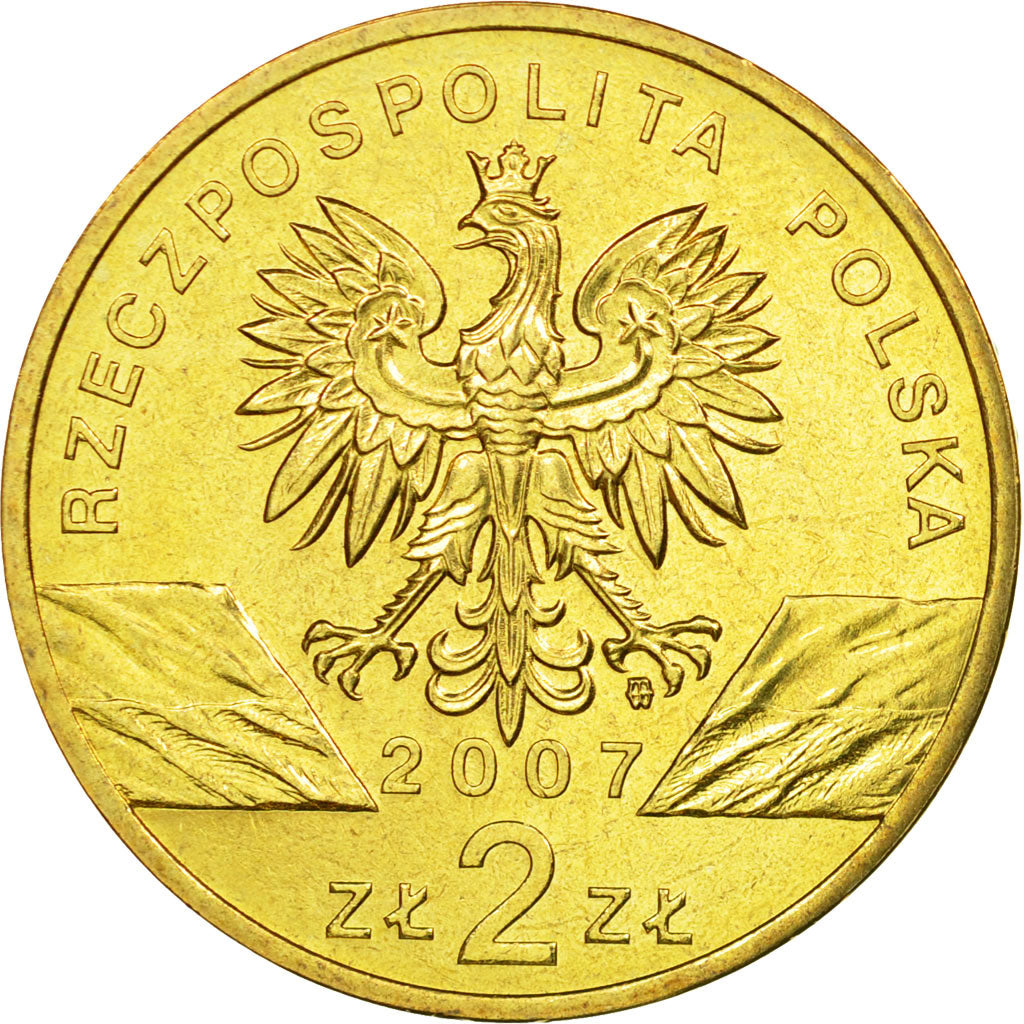 Moneda, Polonia, 2 Zlote, 2007, Warsaw, EBC, Latón, KM:578