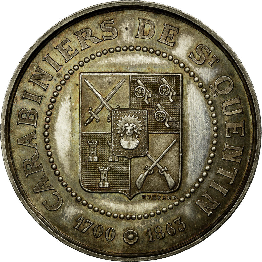 France, Token, Sports, 1863, AU(55-58), Silver