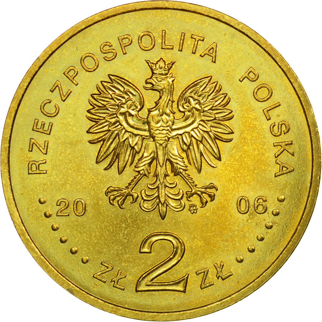 Coin, Poland, 2 Zlote, 2006, Warsaw, EF(40-45), Brass, KM:605