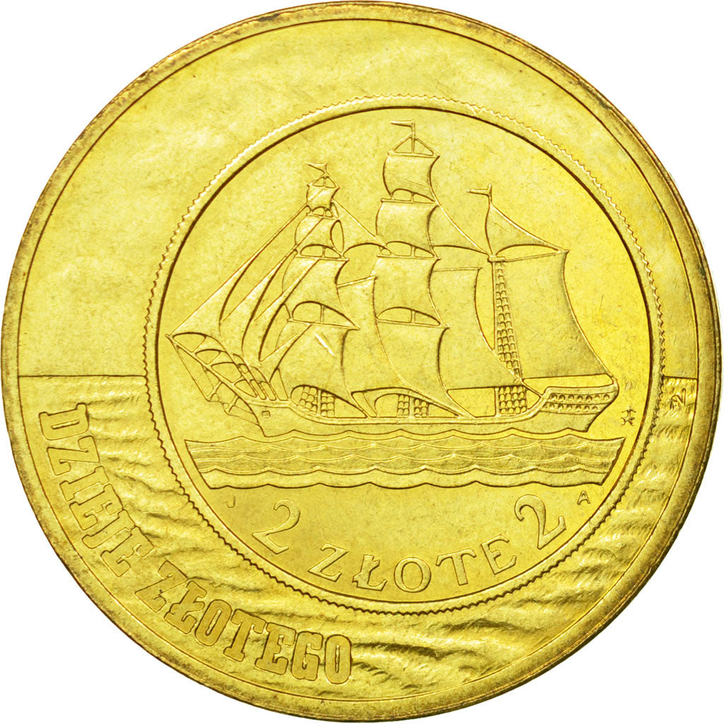 Coin, Poland, 2 Zlote, 2005, Warsaw, EF(40-45), Brass, KM:521