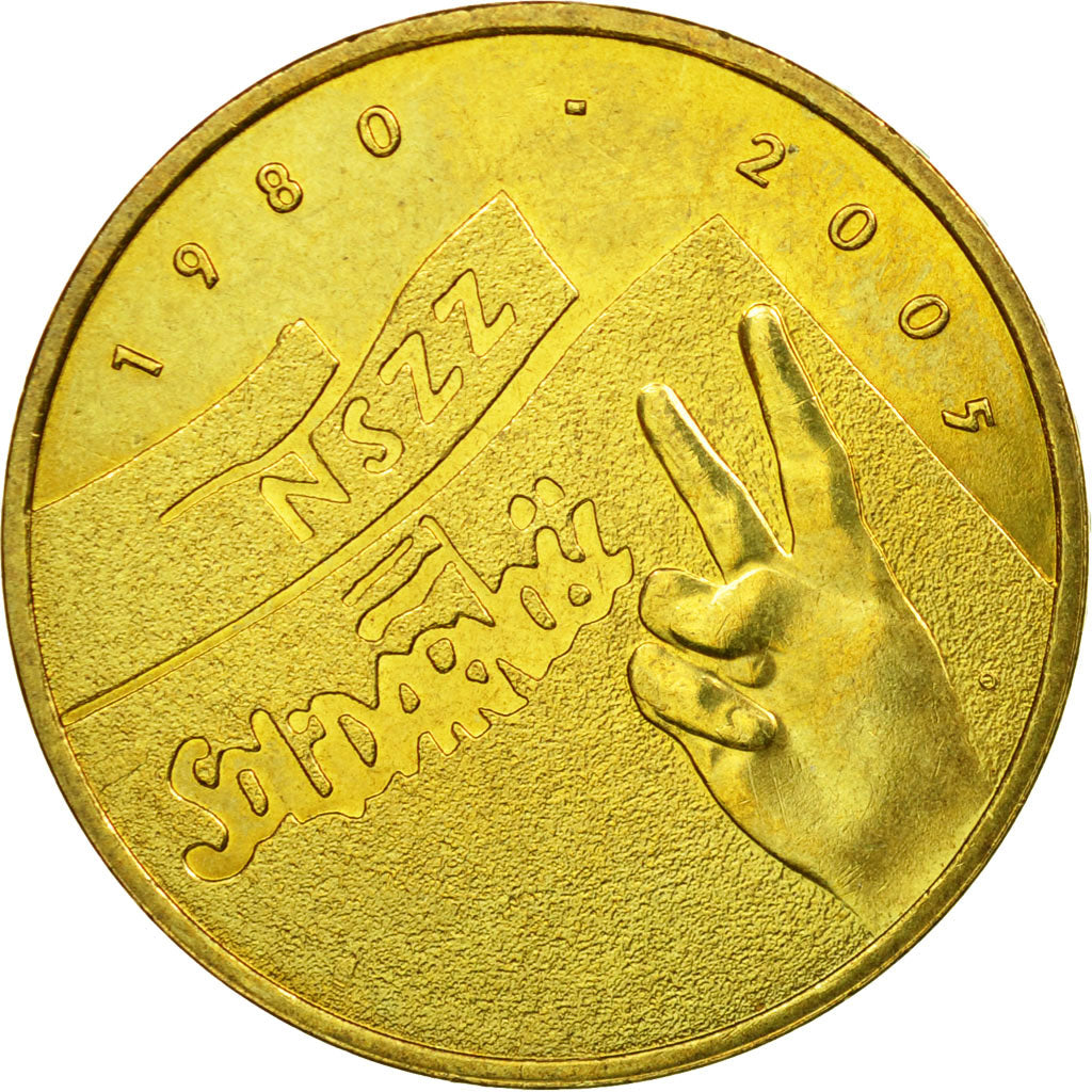 Coin, Poland, 2 Zlote, 2005, Warsaw, AU(55-58), Brass, KM:565