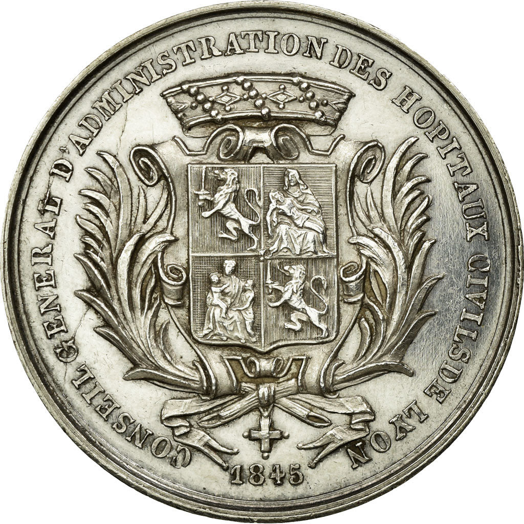 France, Token, Medicine, 1845, AU(55-58), Silver