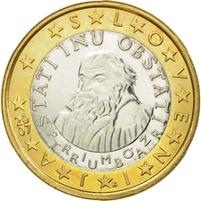 Slovenia, Euro, 2007, EF(40-45), Bi-Metallic, KM:74