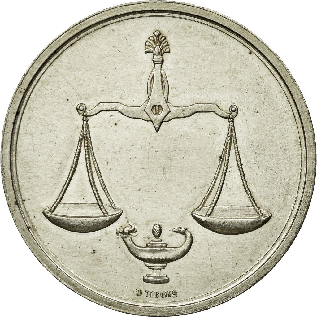 France, Token, Notary, AU(55-58), Silver, Lerouge:407