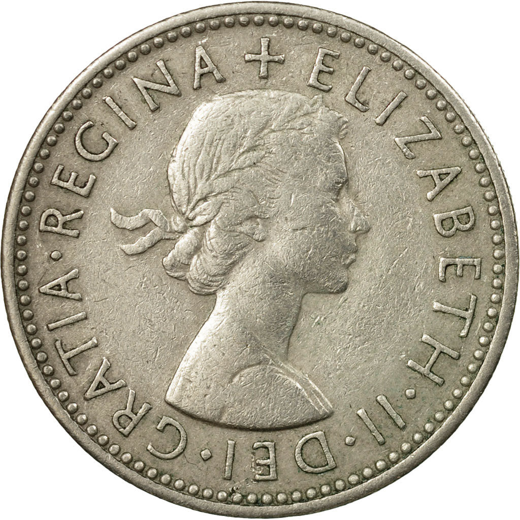 Coin, Great Britain, Elizabeth II, Shilling, 1956, EF(40-45), Copper-nickel