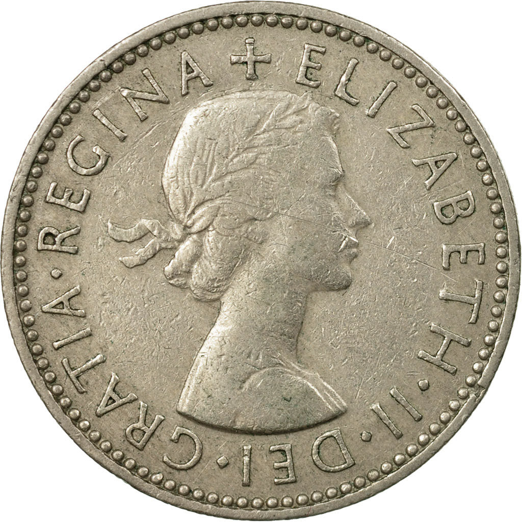 Coin, Great Britain, Elizabeth II, Shilling, 1958, EF(40-45), Copper-nickel