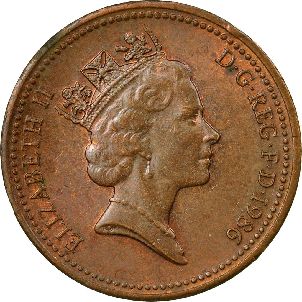 Moneta, Gran Bretagna, Elizabeth II, Penny, 1986, BB, Bronzo, KM:935