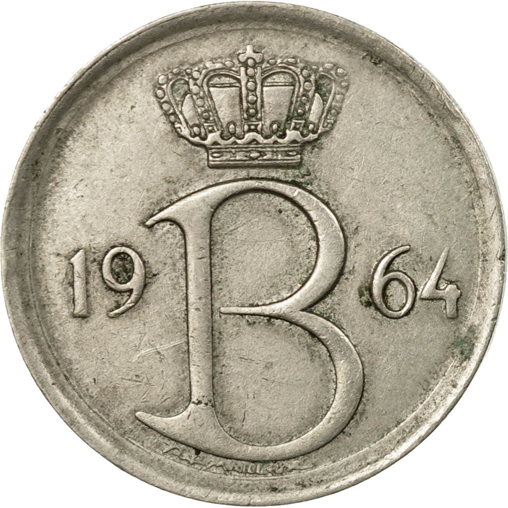 Münze, Belgien, 25 Centimes, 1964, Brussels, SS, Copper-nickel, KM:153.2