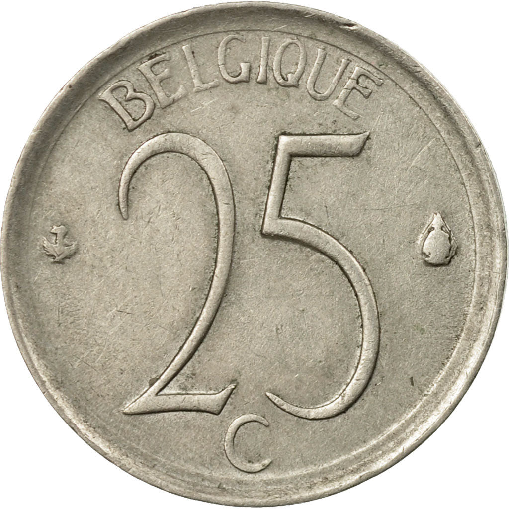 Münze, Belgien, 25 Centimes, 1964, Brussels, SS, Copper-nickel, KM:153.2