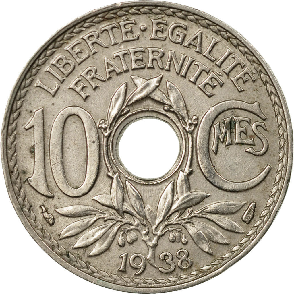 Coin, France, Lindauer, 10 Centimes, 1938, AU(55-58), Copper-nickel, KM:866a
