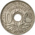 Munten, Frankrijk, Lindauer, 10 Centimes, 1938, PR, Copper-nickel, KM:866a