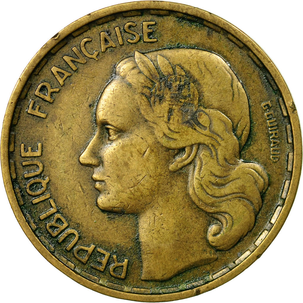 Moneta, Francja, Guiraud, 50 Francs, 1951, Paris, EF(40-45), Aluminium-Brąz