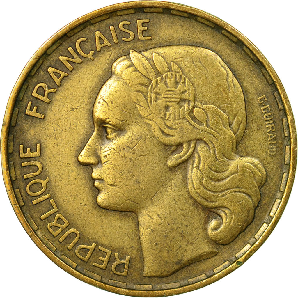Moneta, Francia, Guiraud, 50 Francs, 1951, Paris, MB+, Alluminio-bronzo