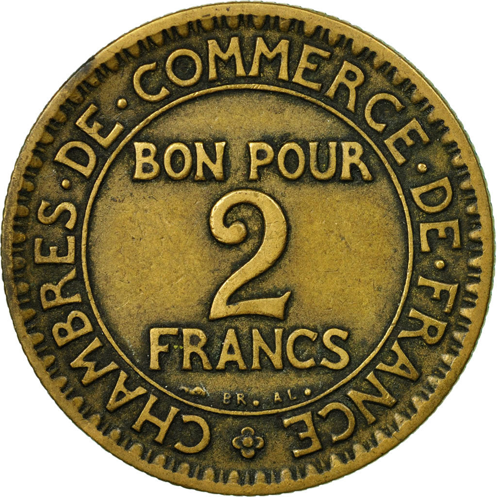 Coin, France, Chambre de commerce, 2 Francs, 1923, Paris, EF(40-45)