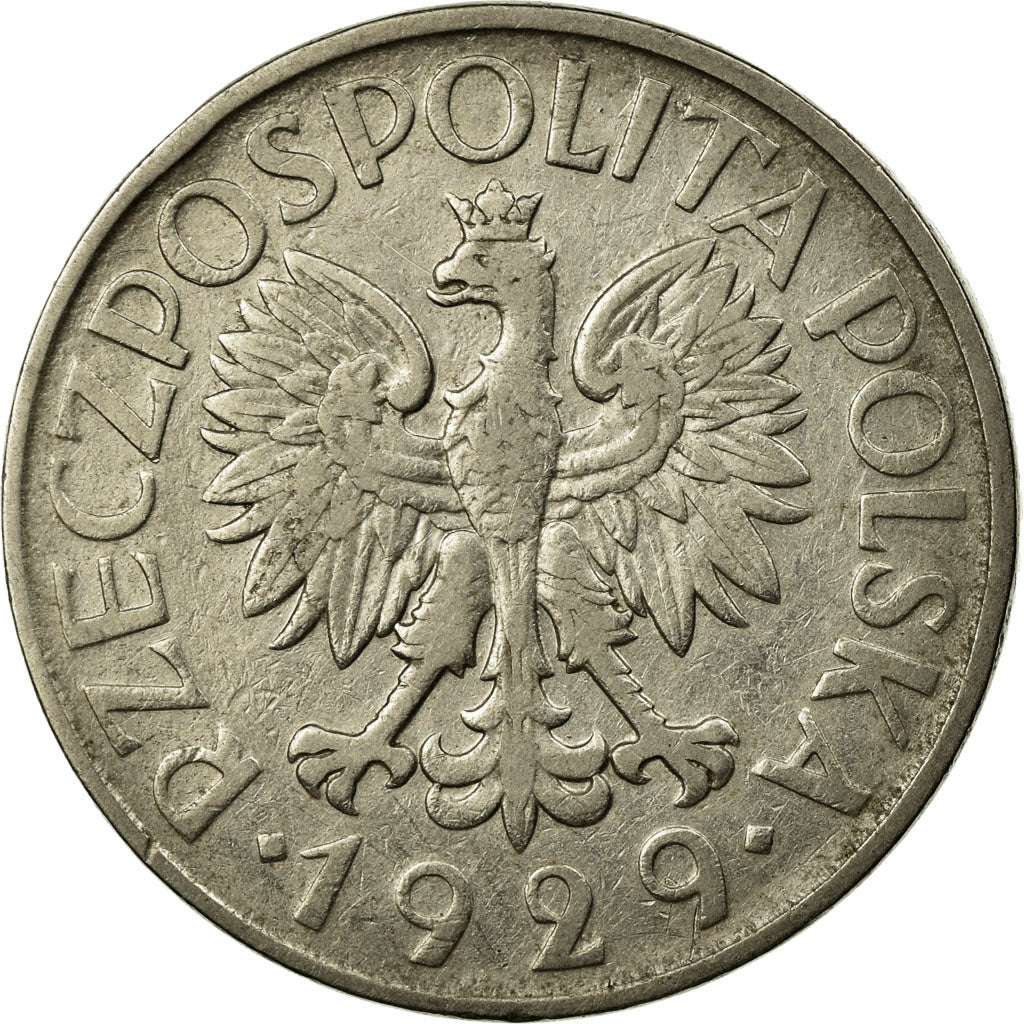 Moneda, Polonia, Zloty, 1929, Warsaw, MBC, Níquel, KM:14