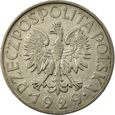 Moneta, Polonia, Zloty, 1929, Warsaw, MB+, Nichel, KM:14
