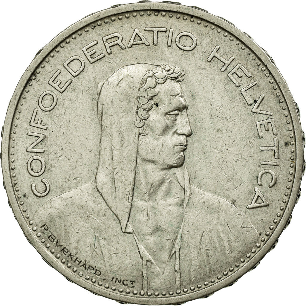 Coin, Switzerland, 5 Francs, 1933, Bern, EF(40-45), Silver, KM:40