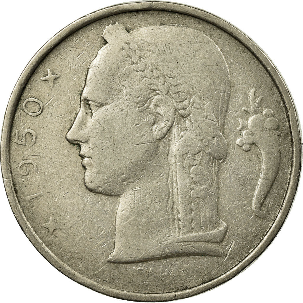Moneda, Bélgica, 5 Francs, 5 Frank, 1950, MBC, Cobre - níquel, KM:135.1