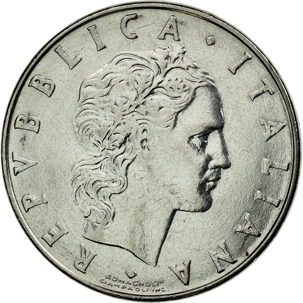 Münze, Italien, 50 Lire, 1980, Rome, SS+, Stainless Steel, KM:95.1