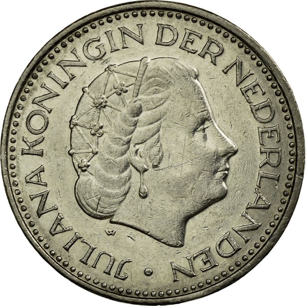 Moneda, Países Bajos, Juliana, Gulden, 1972, MBC, Níquel, KM:184a