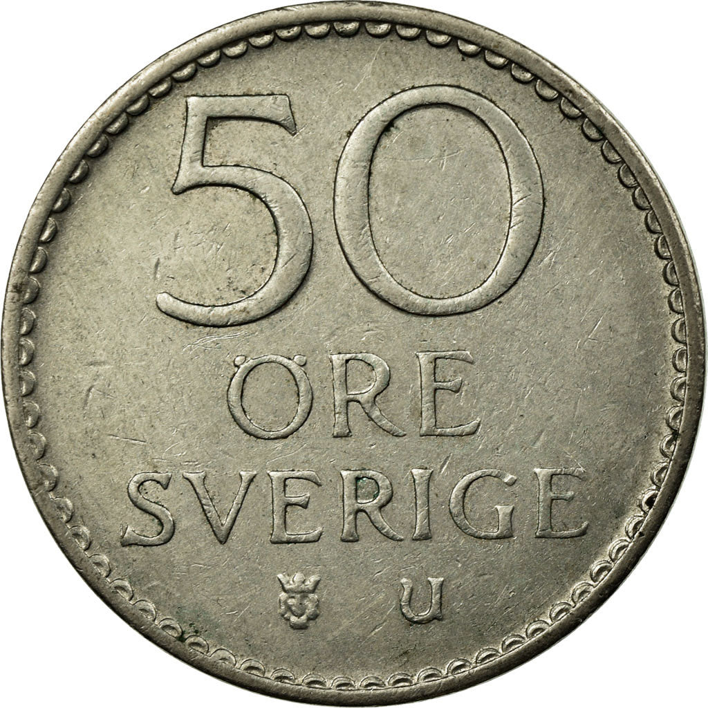 Münze, Schweden, Gustaf VI, 50 Öre, 1973, SS, Copper-nickel, KM:837