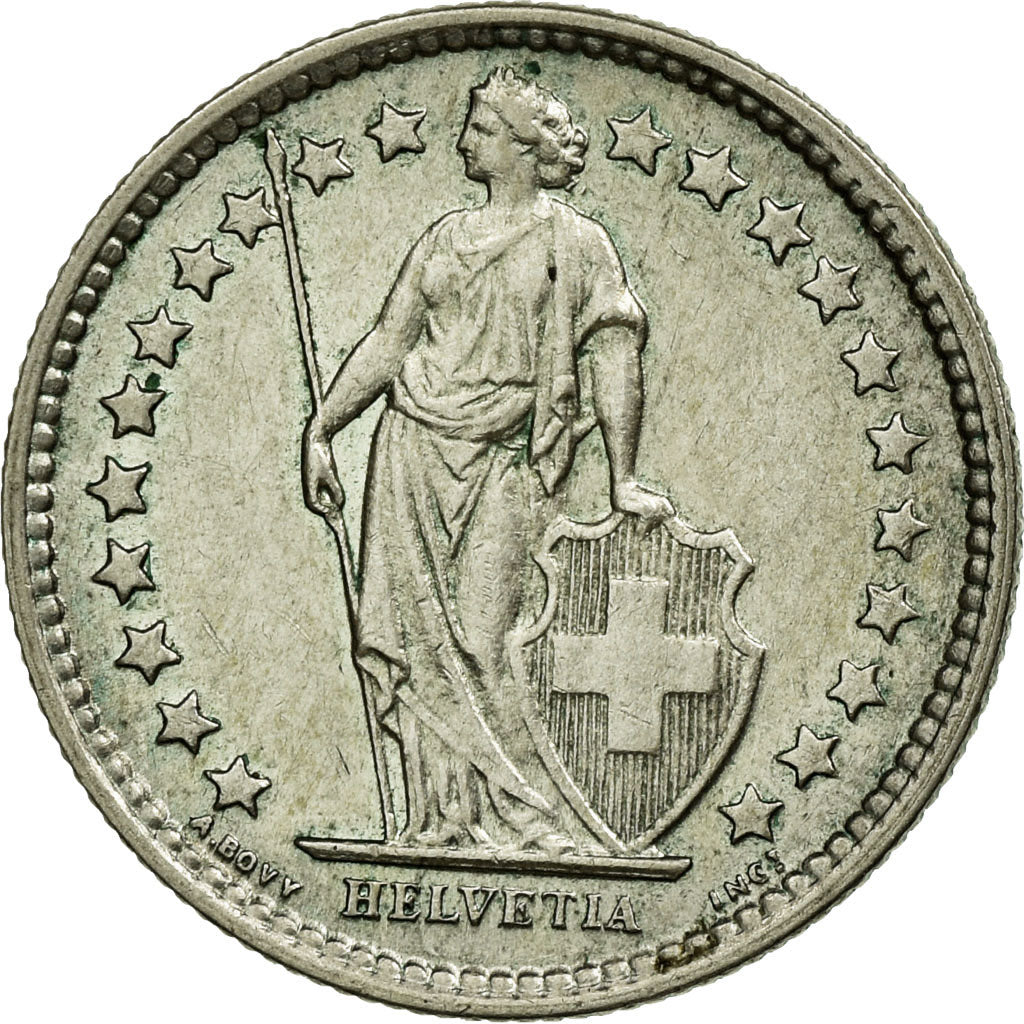 Coin, Switzerland, 1/2 Franc, 1960, Bern, EF(40-45), Silver, KM:23