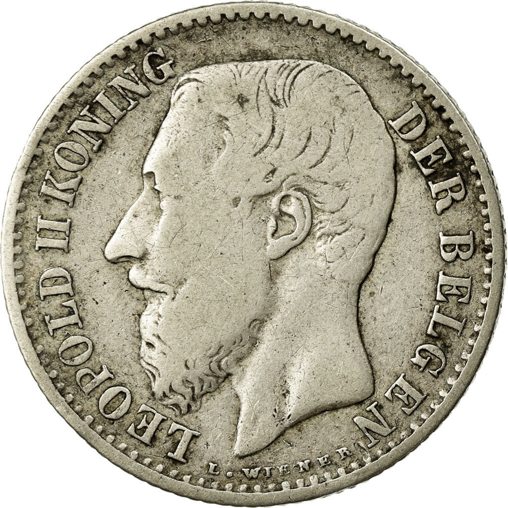 Moneta, Belgio, Leopold II, Franc, 1886, B+, Argento, KM:29.1