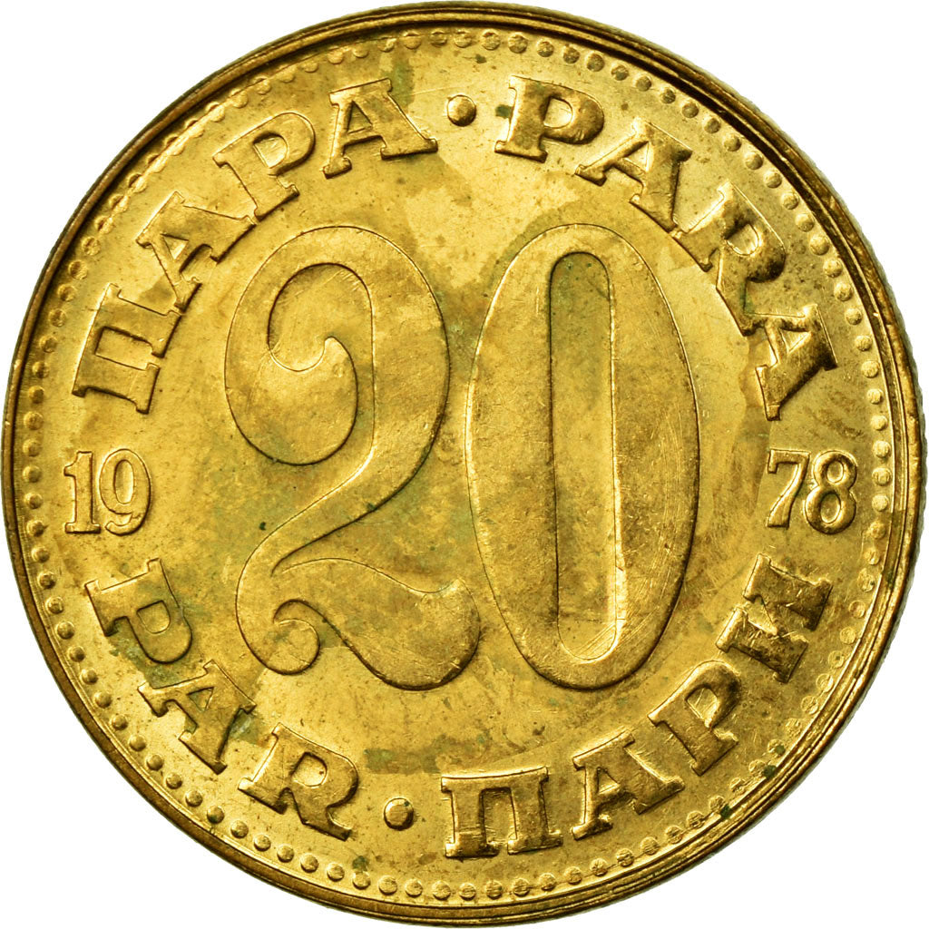 Münze, Jugoslawien, 20 Para, 1978, SS, Messing, KM:45