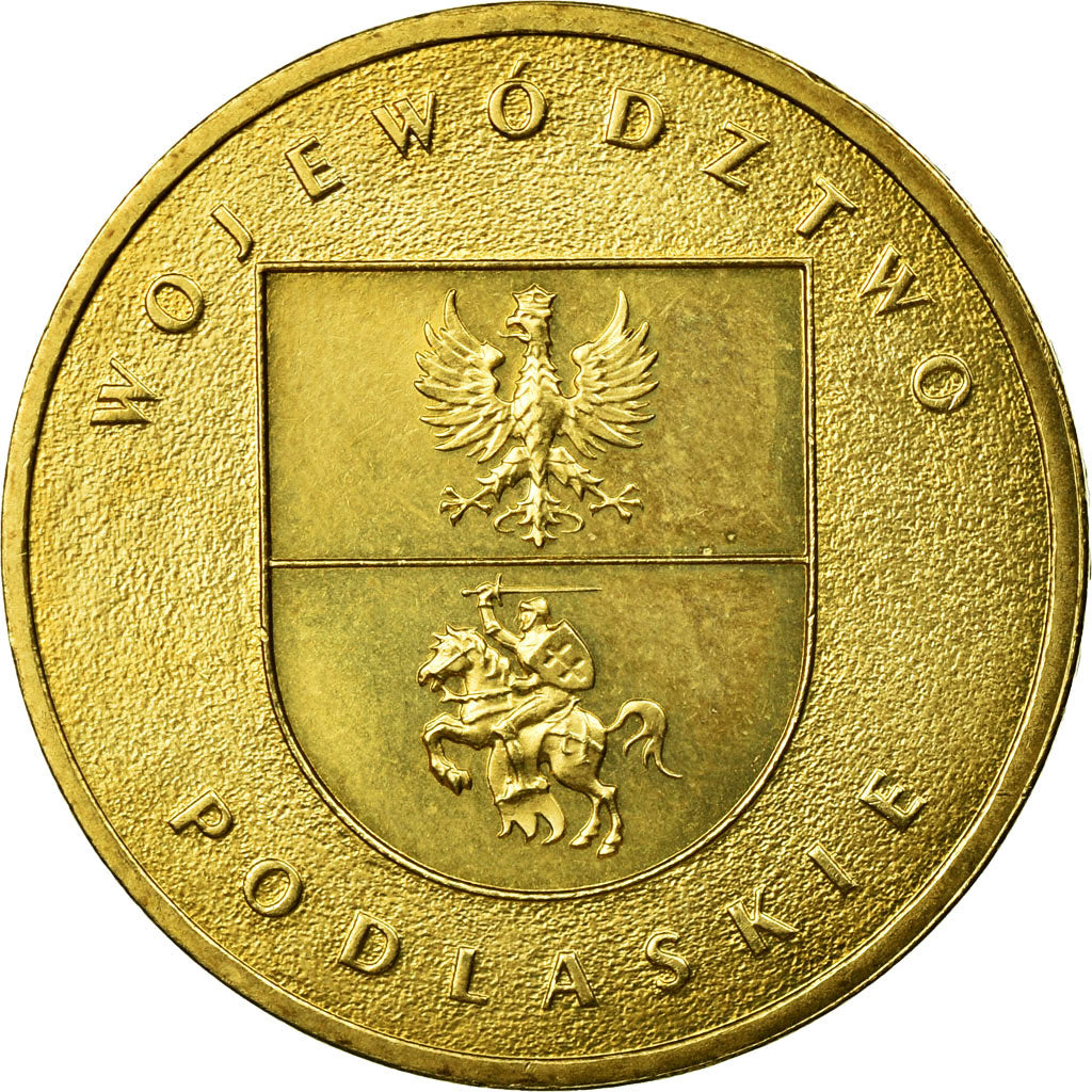 Münze, Polen, Podlaskie District, 2 Zlote, 2004, Warsaw, SS, Messing, KM:491