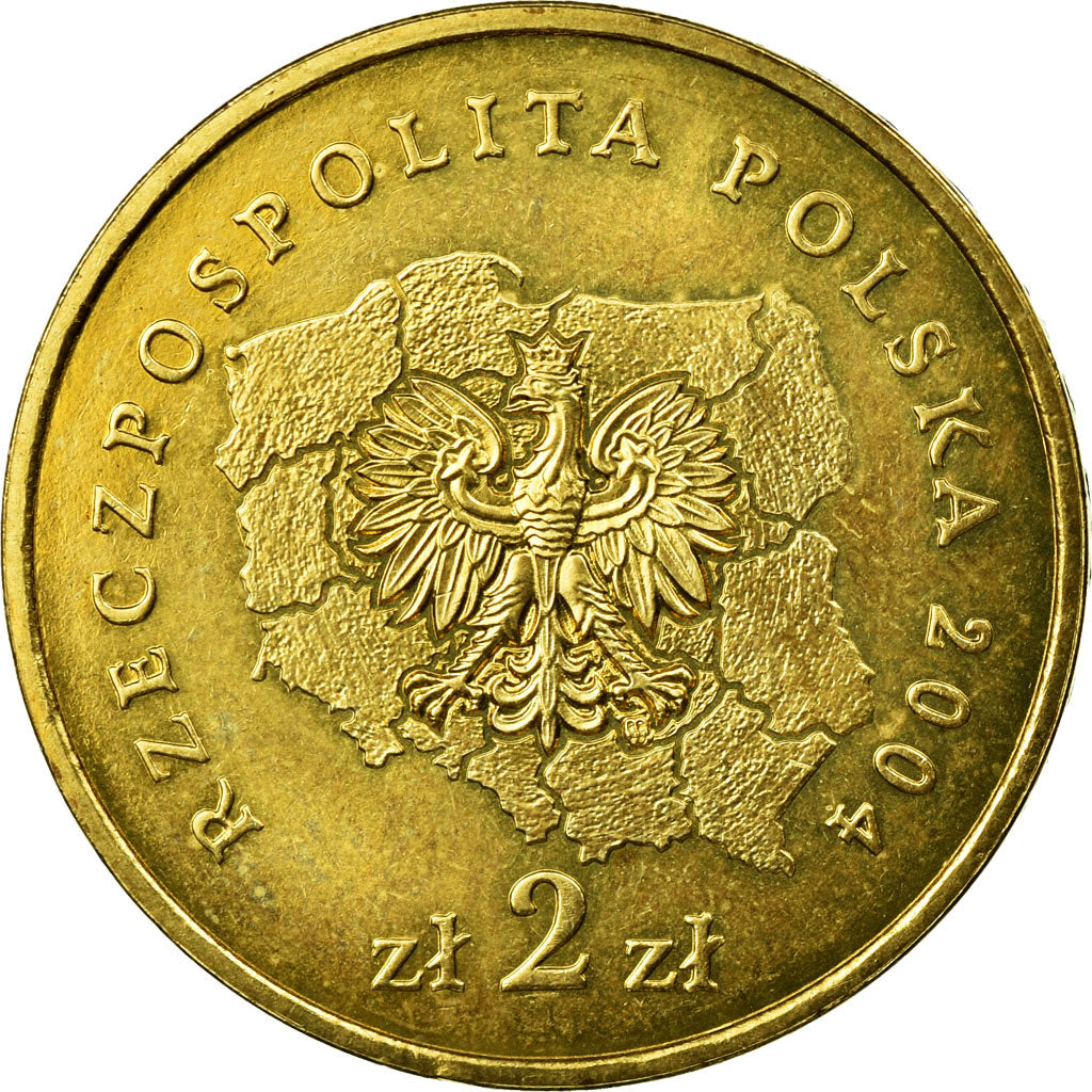 Münze, Polen, Podlaskie District, 2 Zlote, 2004, Warsaw, SS, Messing, KM:491