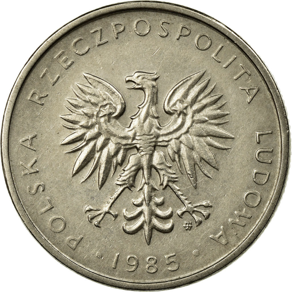 Moneda, Polonia, 10 Zlotych, 1985, Warsaw, MBC, Cobre - níquel, KM:152.1