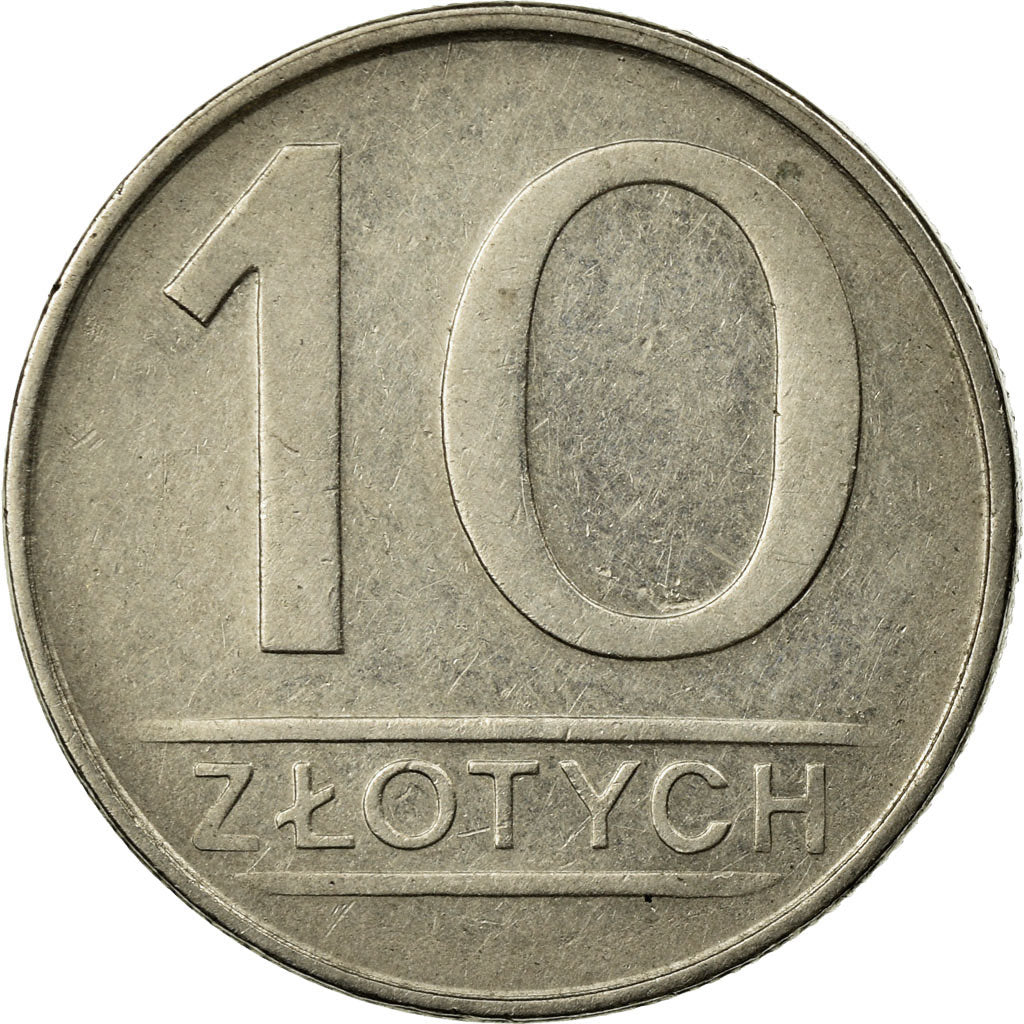 Moneda, Polonia, 10 Zlotych, 1985, Warsaw, MBC, Cobre - níquel, KM:152.1