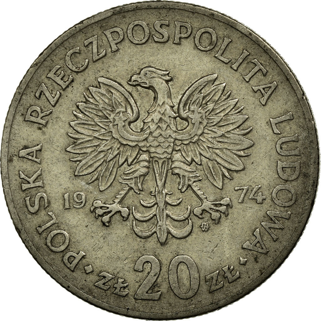 Monnaie, Pologne, 20 Zlotych, 1974, Warsaw, TTB, Copper-nickel, KM:69