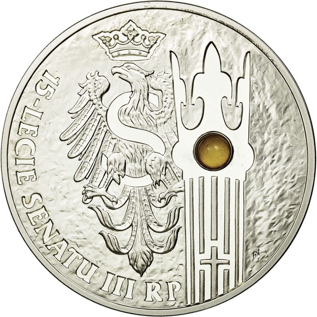 Moeda, Polónia, Polish Senate, 20 Zlotych, 2004, Warsaw, MS(63), Prata, KM:504