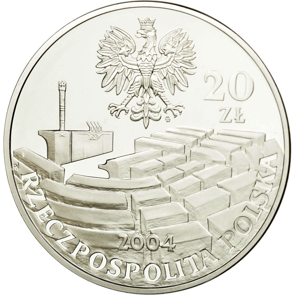 Moeda, Polónia, Polish Senate, 20 Zlotych, 2004, Warsaw, MS(63), Prata, KM:504