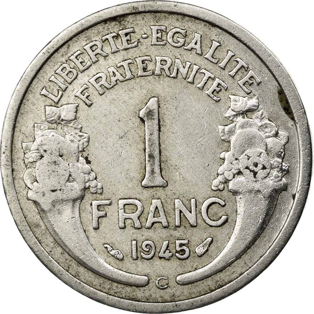 Coin, France, Morlon, Franc, 1945, Castelsarrasin, VF(30-35), Aluminum