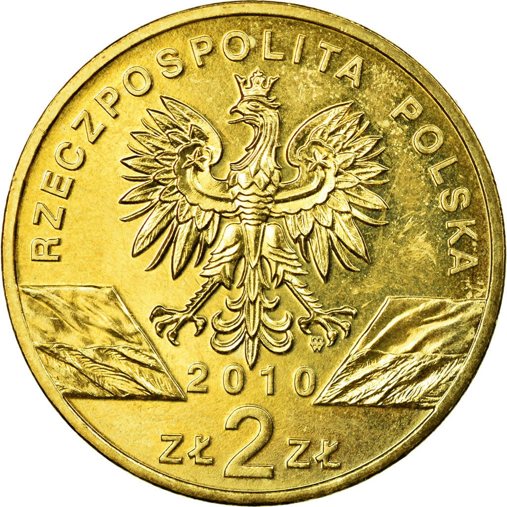 Coin, Poland, 2 Zlote, 2010, Warsaw, EF(40-45), Brass, KM:723