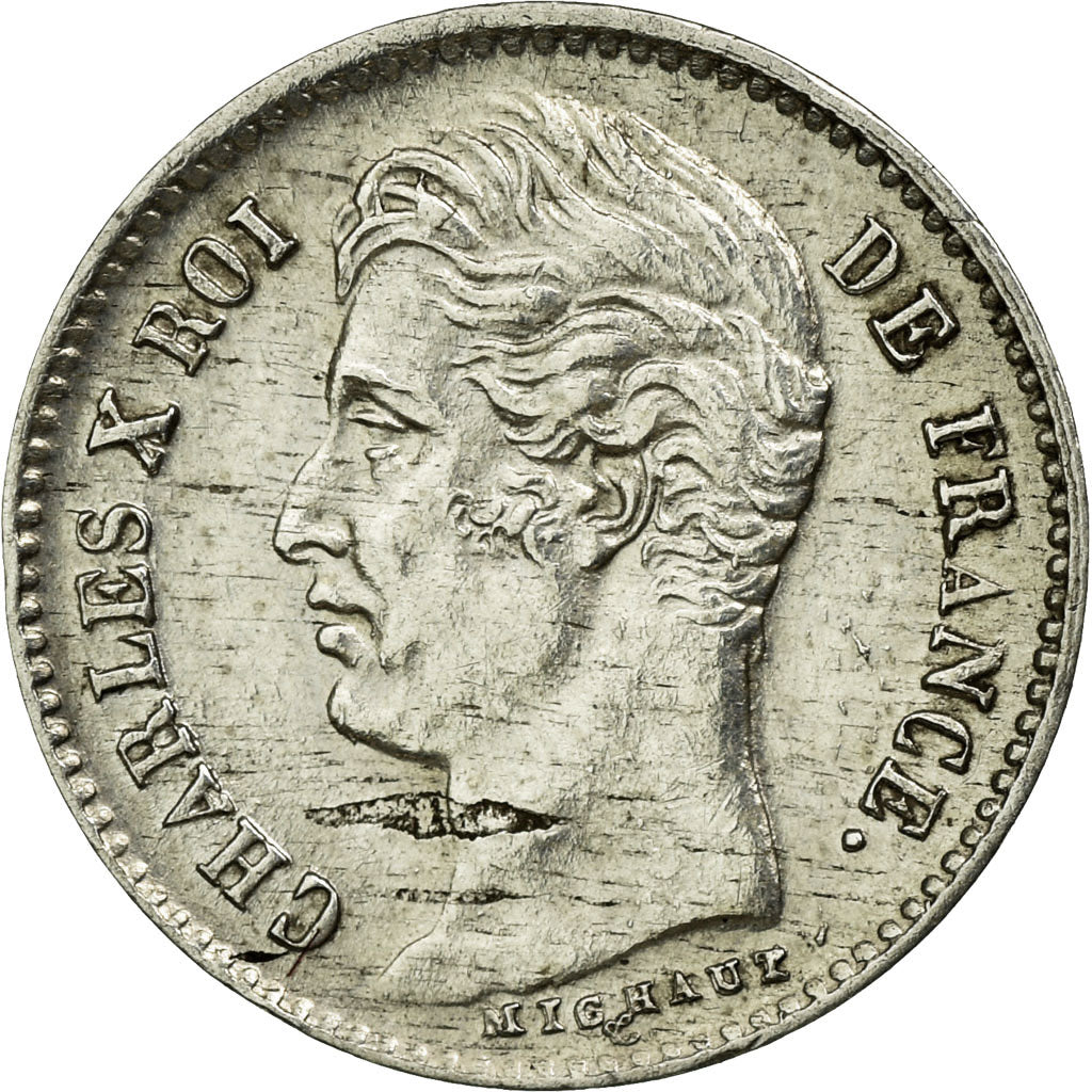 Moneta, Francia, Charles X, 1/4 Franc, 1830, Lille, BB+, Argento, Gadoury:353